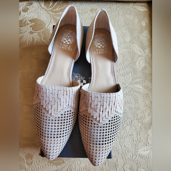 Vince Camuto Reshila D'orsay Flat/Storm Grey Suede - Picture 2 of 8